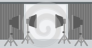 Background of empty photo studio.