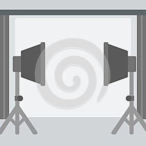 Background of empty photo studio.