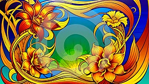 Background energy color light sun moon rising morning blossom beginning