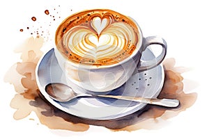 Background espresso cappuccino coffee drink hot brown cafe caffeine cup latte breakfast foam