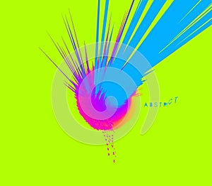 Background with exploding rays. Abstract vector illustration with dynamic effect. Cover design template.
