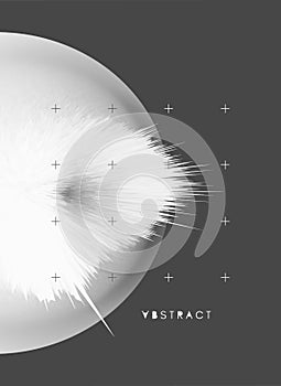Background with exploding rays. Abstract vector illustration with dynamic effect. Cover design template.