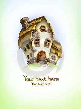 Background with fairy tale house