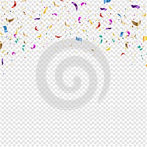 Background With Falling Confetti Transparent Background