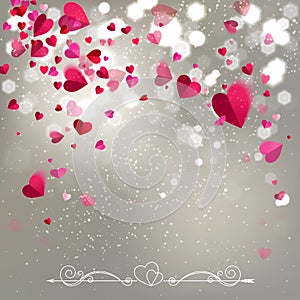 Background of Falling Hearts