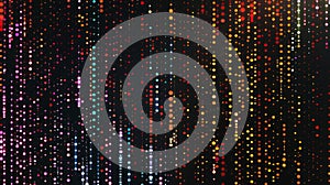 This background features a colorful digital code matrix, perfect for tech or futuristic designs