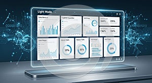 Background features digital binary code and abstract network