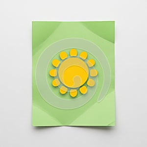 Background featuring a vibrant yellow sun shape centered with a