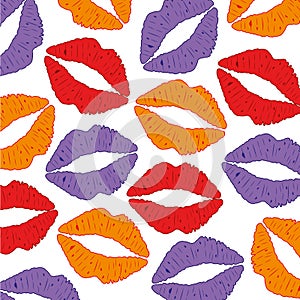 Background from feminine lips