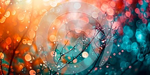 background filled with bokeh, with abstract elements, combining softness and sophistication.