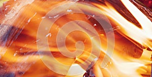 Background of fire as a symbol of hell and eternal torment