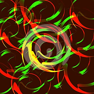 Background of fire circles.
