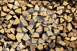 Background of firewood stack preparing wor winter