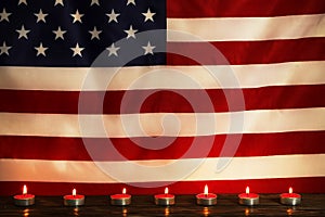 Background flag of the United States of America for national federal holidays celebration and mourning remembrance day. USA symbol