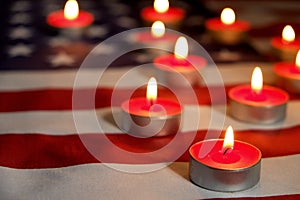 Background flag of the United States of America for national federal holidays celebration and mourning remembrance day. USA symbol photo