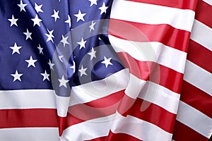 Background flag of the United States of America for national federal holidays celebration and mourning remembrance day. USA symbol