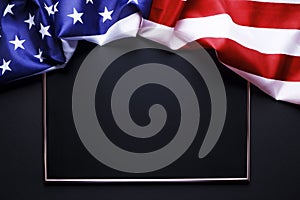Background flag of the United States of America for national federal holidays celebration and mourning remembrance day. USA symbol