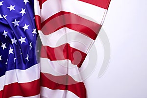 Background flag of the United States of America for national federal holidays celebration and mourning remembrance day. USA symbol