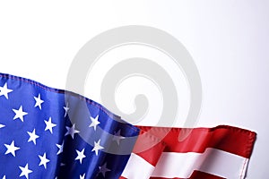 Background flag of the United States of America for national federal holidays celebration and mourning remembrance day. USA symbol