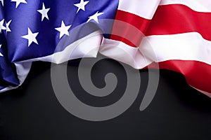 Background flag of the United States of America for national federal holidays celebration and mourning remembrance day. USA symbol