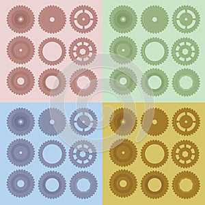 Background flat gears.