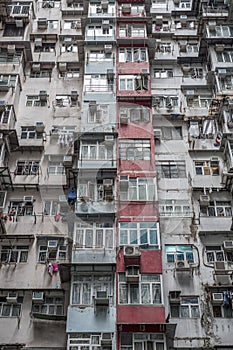 Background of flats` fronts at Montane Mansion, Hong Kong