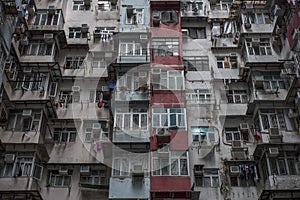 Background of flats` fronts at Montane Mansion, Hong Kong