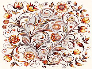 Background Floral Decorative Elements
