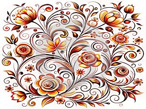 Background Floral Decorative Elements