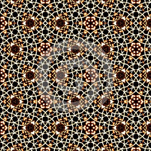 Background with floral patterns in brown tones.