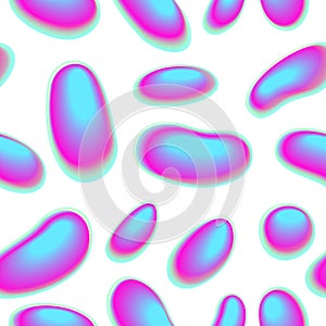 Background with fluid vibrant shapes. Seamless lava lamp pattern with blurred gradients