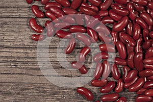 Background in the form of beans grains