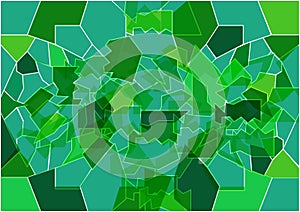 The background in the form of broken green glass,stained glass