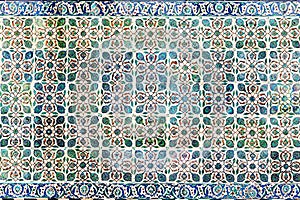 Background in the form of Turkish ceramic tiles