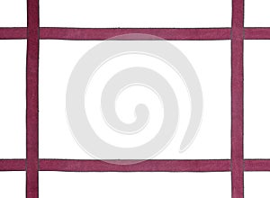 Background with frame out of cared-red velvet ribbons