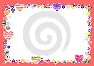 A background, frame for Valentines Day, pink, Valentine card. A Valentines Day illustration, background, a frame for banners.