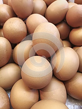 Background of fresh eggs for sale at a market