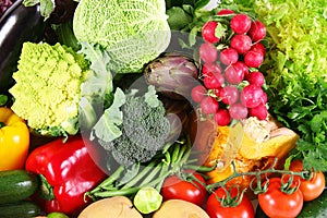 Background of fresh vegetables