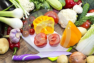 Background of fresh vegetables