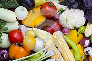 Background of fresh vegetables