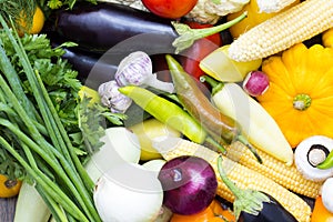 Background of fresh vegetables