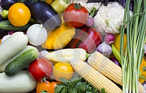 Background of fresh vegetables