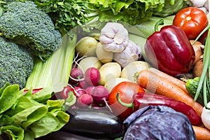 Background of fresh vegetables