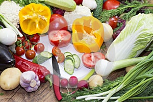 Background of fresh vegetables