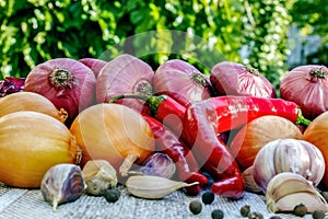 Background of fresh vegetables. Farmer`s vegetable market.