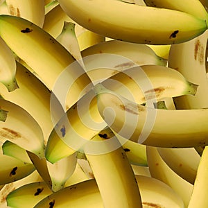Background with fresh yellow banana. health food concept