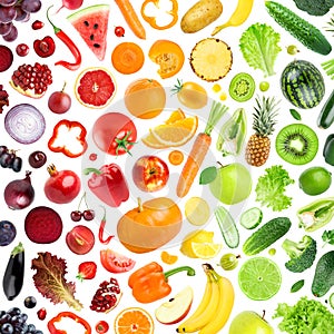 Background of fruits and vegetables