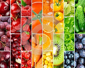 Background of fruits and vegetables