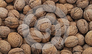 A background full of nuts