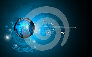 Background global technology innovation concept